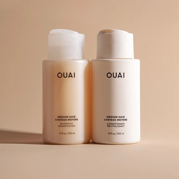 BRAND NEW OUAI ☀︎︎ MEDIUM HAIR SHAMPOO & CONDITIONER 10oz EACH - Picture 1 of 3